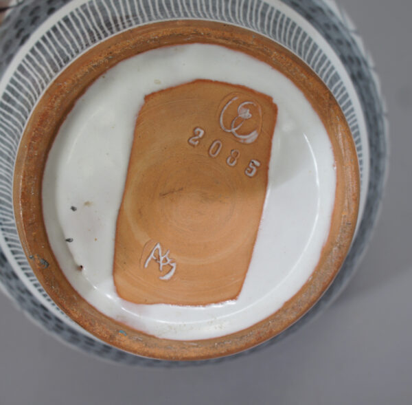 Ingrid Atterberg for Upsala Ekeby. "Grafika" 1951. Floor vase in ceramic. Golvvas Wigerdals