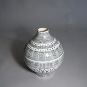 Ingrid Atterberg for Upsala Ekeby. "Grafika" 1951. Floor vase in ceramic. Golvvas Wigerdals
