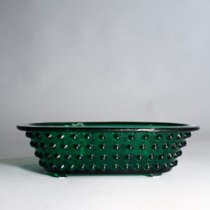 Josef Frank & Estrid Eriksson for Svenskt Tenn/Gullaskruf. "Hortus". Jardiniere in green glass. Jardinär grönt glas Wigerdals
