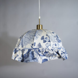 Josef Frank for Svenskt Tenn, Sweden. Ceiling lamp in fabric and brass. Taklampa wigerdals