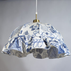 Josef Frank for Svenskt Tenn, Sweden. Ceiling lamp in fabric and brass. Taklampa Wigerdals