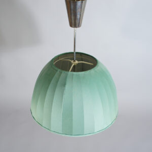 Hans-Agne Jakobsson, Markaryd. Ceiling lamp in fabric and chrome. Carolin mod T549/3. Taklampa i tyg och krom Wigerdals