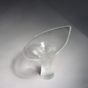 Tapio Wirkkala for Iittala. "Kantarelli" Signed 1950's striped glass vase.