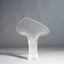 Tapio Wirkkala for Iittala. "Kantarelli" Signed 1950's striped glass vase Wigerdals Värld