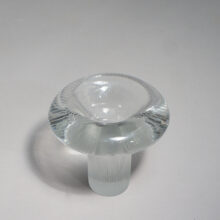 Tapio Wirkkala for Iittala. "Tatti" Signed 1950's striped glass vase. Glasvas svamp Wigerdals