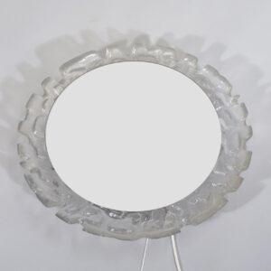 Wall mirror in glass and plastic with lightning. Väggspegel i plast och glas med belysning Wigerdals