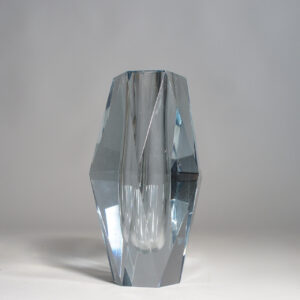 Asta Strömberg for Strömbergshyttan, Sweden. "Diamant". Crystal vase. Kristallvas Wigerdals