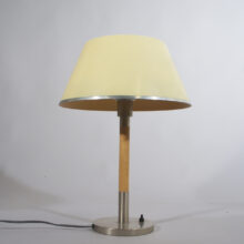 Desk lamp in brass, marbel and glass with bird sculpture. Bordslampa i metall, läder och glas Wigerdals Värld