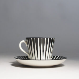 Eugen Trost for Gefle, Sweden. Coffee cup Zebra. Kaffekopp Wigerdals Värld