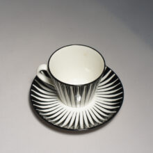 Eugen Trost for Gefle, Sweden. Coffee cup Zebra. Kaffekopp Wigerdals Värld