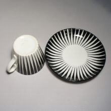 Eugen Trost for Gefle, Sweden. Coffee cup Zebra. Kaffekopp. Wigerdals Värld