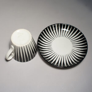 Eugen Trost for Gefle, Sweden. Coffee cup Zebra. Kaffekopp. Wigerdals Värld
