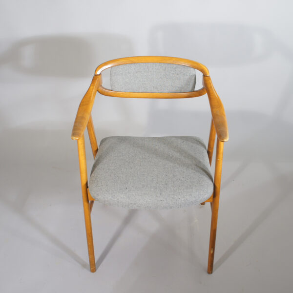 Armchair in beech. 1950's. Karmstol i bok Wigerdals Värld
