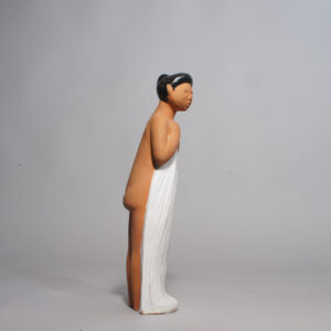 Mari Simmulsson for Upsala Ekeby. Figurine in ceramic. Girl with towel Wigerdals