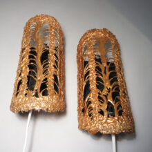 A pair of 1970's wall lamps in copper by Virvavalaisin AY, Finland Vägglampor i koppar Wigerdals Värld