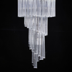 1960's italian spiral chandelier in Murano glass by Paulo Venini Takkrona italien. wigerdals