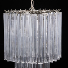 1960's italian spiral chandelier in Murano glass by Paulo Venini Takkrona kristall Italien. Wigerdals