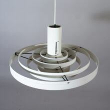 Sophus Frandsen for Fog & Morup, Denmark. "Fibonacci". Ceiling lamp in metal shade rings. Wigerdals Värld Takbelysning
