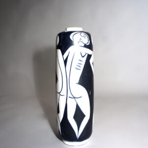 Floor vase by John Andersson and Albert Johansson for Höganäs Sweden decorated by Mette Doller. Golvvas Wigerdals