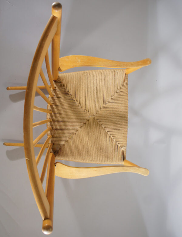 Hans J. Wegner F16 Fredericia Rocking chair in beech. Gungstol i bok Wigerdals