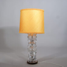 Table lampa i glas and rosewood by Karlstrand/ Eifelt. 1960-70's. Bordslampa i glas och jakaranda Wigerdals