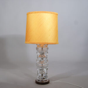 Table lampa i glas and rosewood by Karlstrand/ Eifelt. 1960-70's. Bordslampa i glas och jakaranda Wigerdals