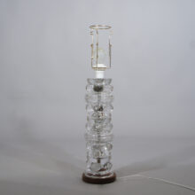 Table lampa i glas and rosewood by Karlstrand/ Eifelt. 1960-70's. Bordslampa i glas och jakaranda 60-tal. Wigerdals