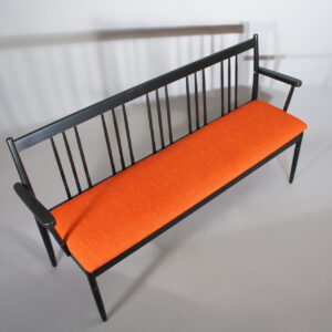 Soffa in colored wood by Edsbyverken, Sweden. Pinnsoffa Wigerdals