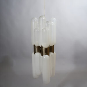 Carlo Nason for Mazzega. "Torpedo". Ceiling lamp in murano glass and metal Taklampa i italien Wigerdals