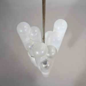 Carlo Nason for Mazzega. "Torpedo". Ceiling lamp in murano glass and metal Taklampa i glas metall italien