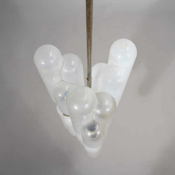 Carlo Nason for Mazzega. "Torpedo". Ceiling lamp in murano glass and metal Taklampa i glas metall italien