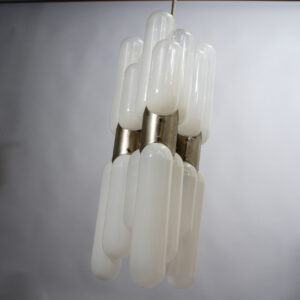 Carlo Nason for Mazzega. "Torpedo". Ceiling lamp in murano glass and metal Taklampa italien Wigerdals