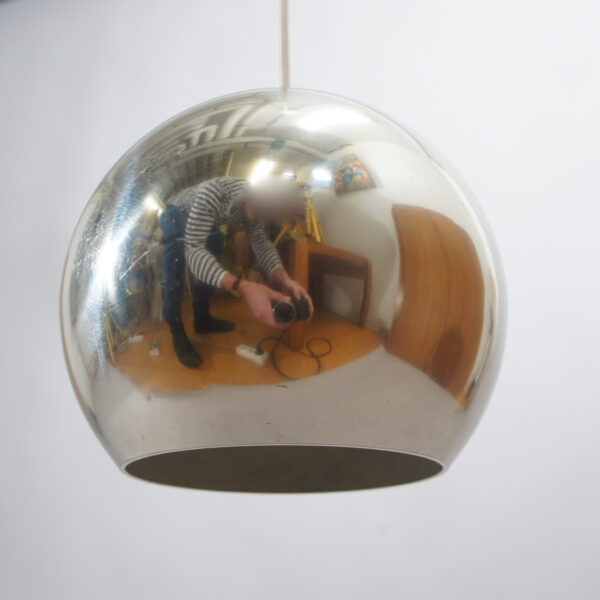 Ceiling lamp in chome by Verner Panton "Topan" Taklampa Wigerdals