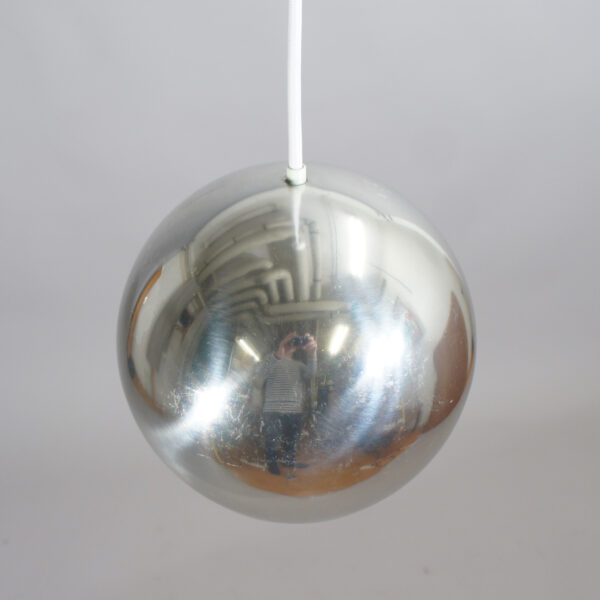 Ceiling lamp in chome by Verner Panton "Topan". Taklampa Wigerdals
