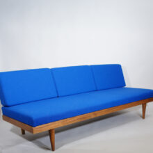 3-seat 1960's sofa beds in teak by Svane, Norway. Soffa bäddsoffa 60-tal.