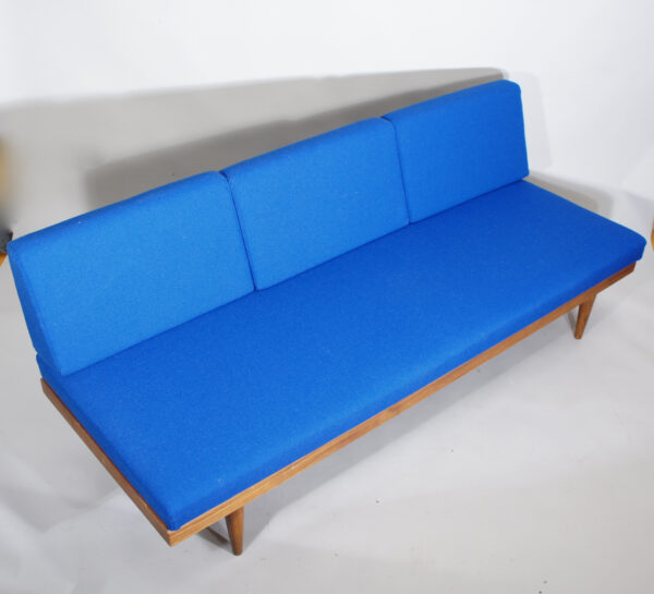 3-seat 1960's sofa beds in teak by Svane, Norway. Bäddsoffa soffa Wigerdals