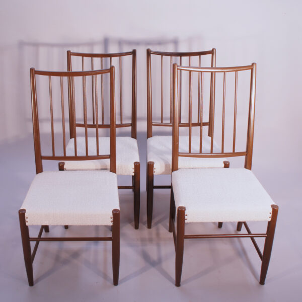 4 1950's dining chairs by Karl-Axel Adolfsson for Gemla, Sweden. 4 st matstolar wigerdals värld