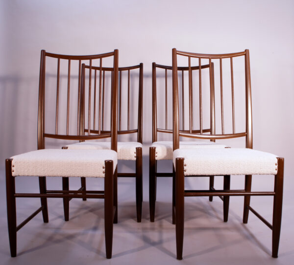 4 1950's dining chairs by Karl-Axel Adolfsson for Gemla, Sweden. 4 st matstolar 1950-tal.