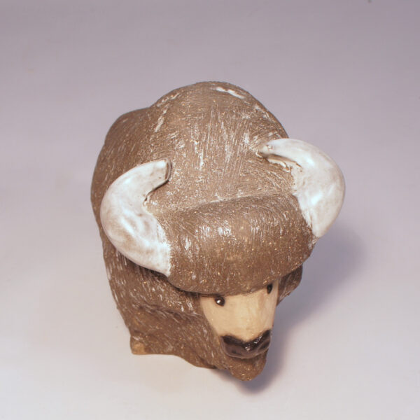 Bison in ceramic by Göran Andersson for Upsala Ekeby. Bisonoxe Wigerdals