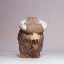 Bison in ceramic by Göran Andersson for Upsala Ekeby. Bisonoxe Wigerdals