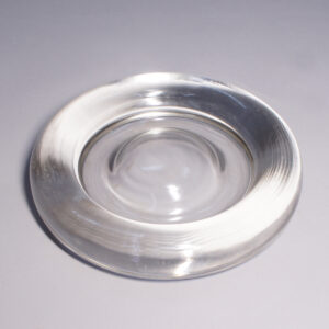 1980's ashtray by Enzo Mari for Danese, Italy. "Delos". Ashtray in glass. Askfat i glas Wigerdals