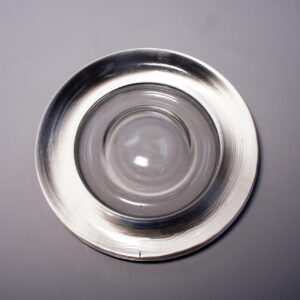 1980's ashtray by Enzo Mari for Danese, Italy. "Delos". Ashtray in glass. Askfat i glas Italien. Wigerdal.