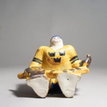 Lisa Larson for Gustavsberg, Sweden. Ice hockey keeper in ceramic. ishockeymålvakt Wigerdals