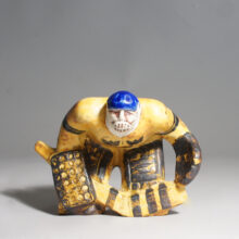 Lisa Larson for Gustavsberg, Sweden. Ice hockey keeper in ceramic. ishockeymålvakt Wigerdals