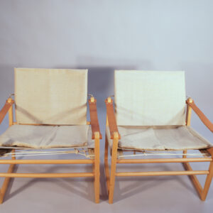 A pair of safari chairs by Gillis Lundgren for Ikea "Cikada"