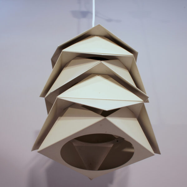 1960's ceiling pendant with metal plates. Taklampa Wigerdals