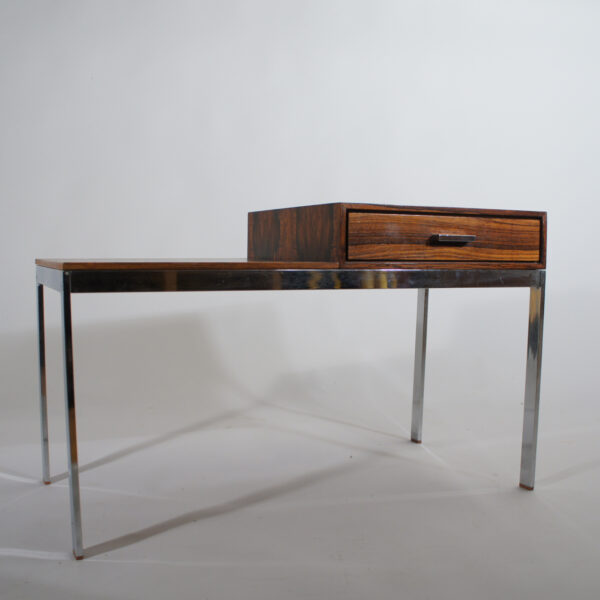 Bench in rosewood by Gillis Lundgren for Ikea. "Alpacka". Telefonbänk.