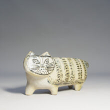 Lisa Larson for Gustavsberg. 1950's ceramic cat 1957 from the serie Stora Zoo Katt Wigerdals