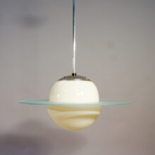 1930's art deco saturnus lamp in glass. Saturnuslampa Wigerdals