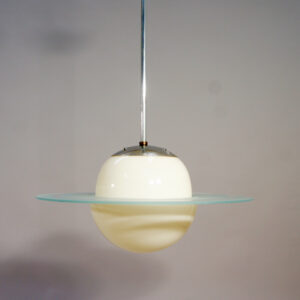 1930's art deco saturnus lamp in glass. Saturnuslampa Wigerdals